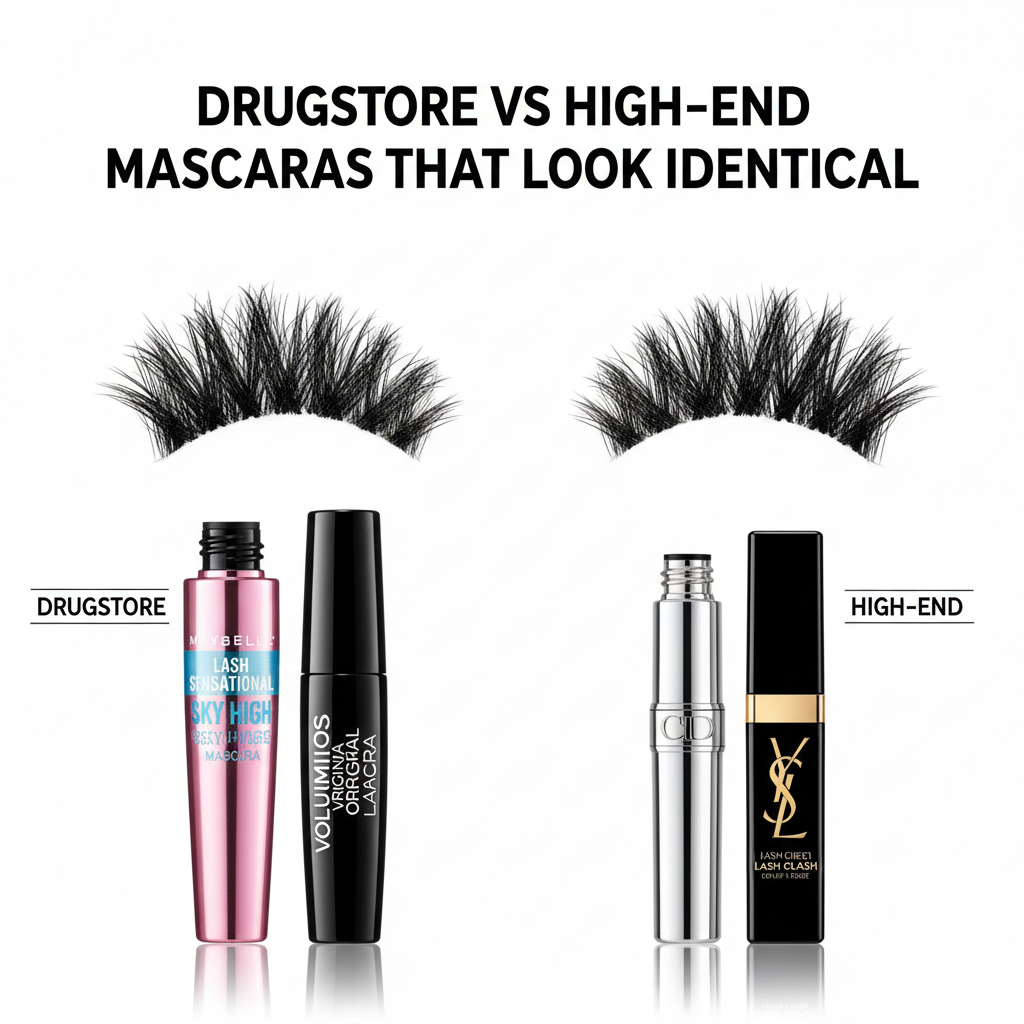 Drugstore vs High End Mascaras That Look Identical