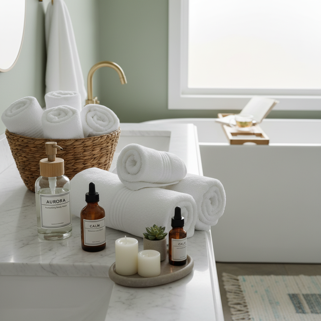 Bathroom Refresh Spa Like Towels and Accessories