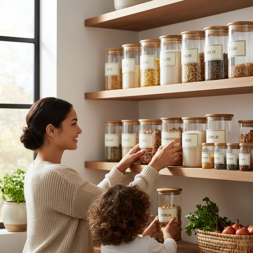 Kitchen - Organize Your Pantry Labels and Jars for a Pinterest Worthy Look