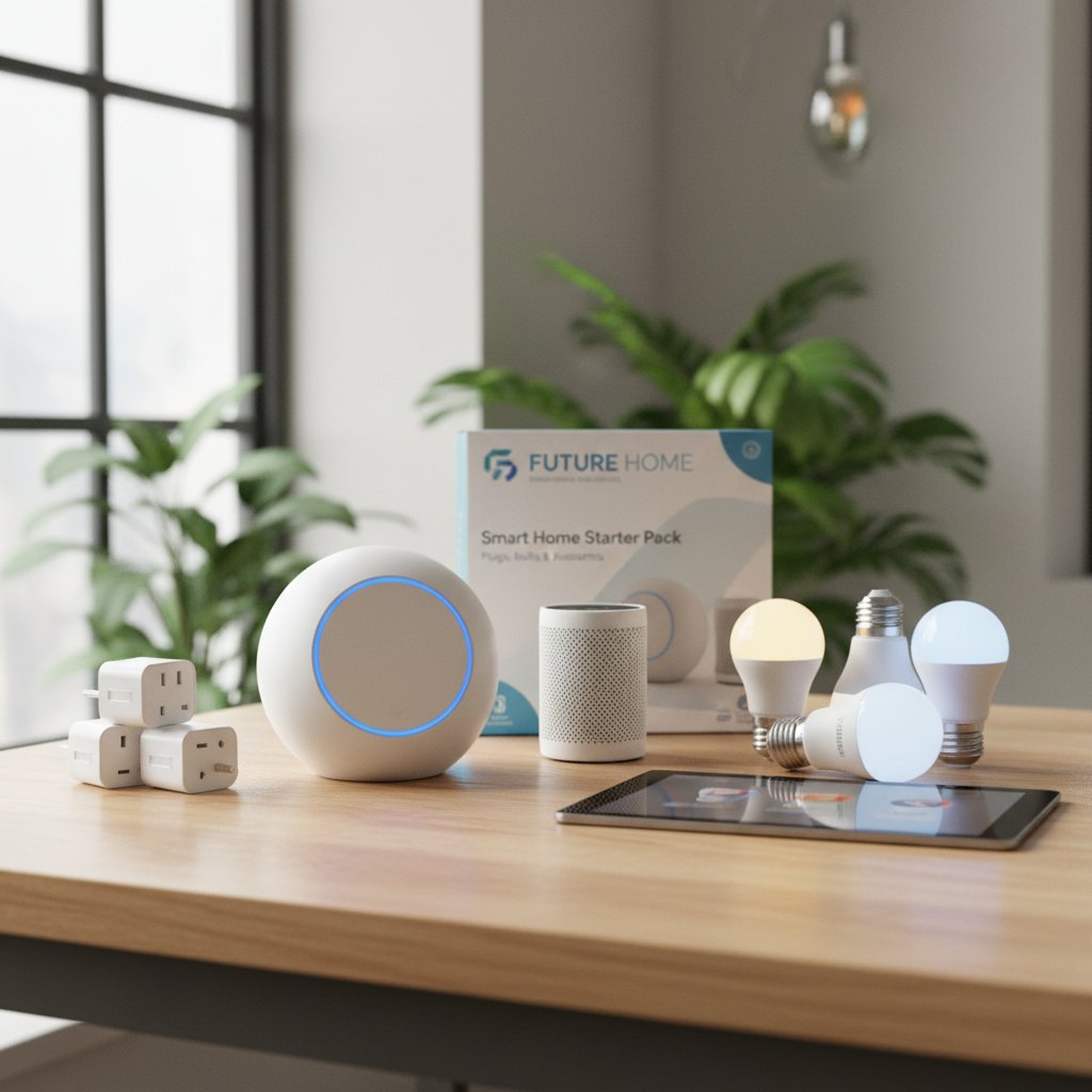 Smart Home Starter Pack Plugs Bulbs and Assistants