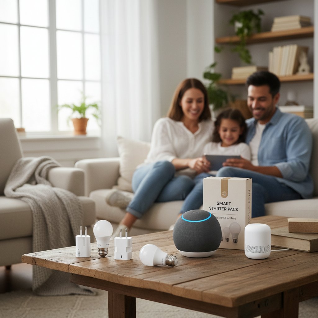 Tech - Smart Home Starter Pack Plugs Bulbs and Assistants