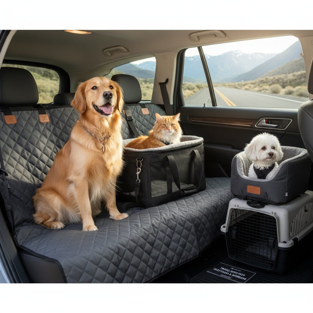 Travel with Pets Car Seat Covers and Carriers