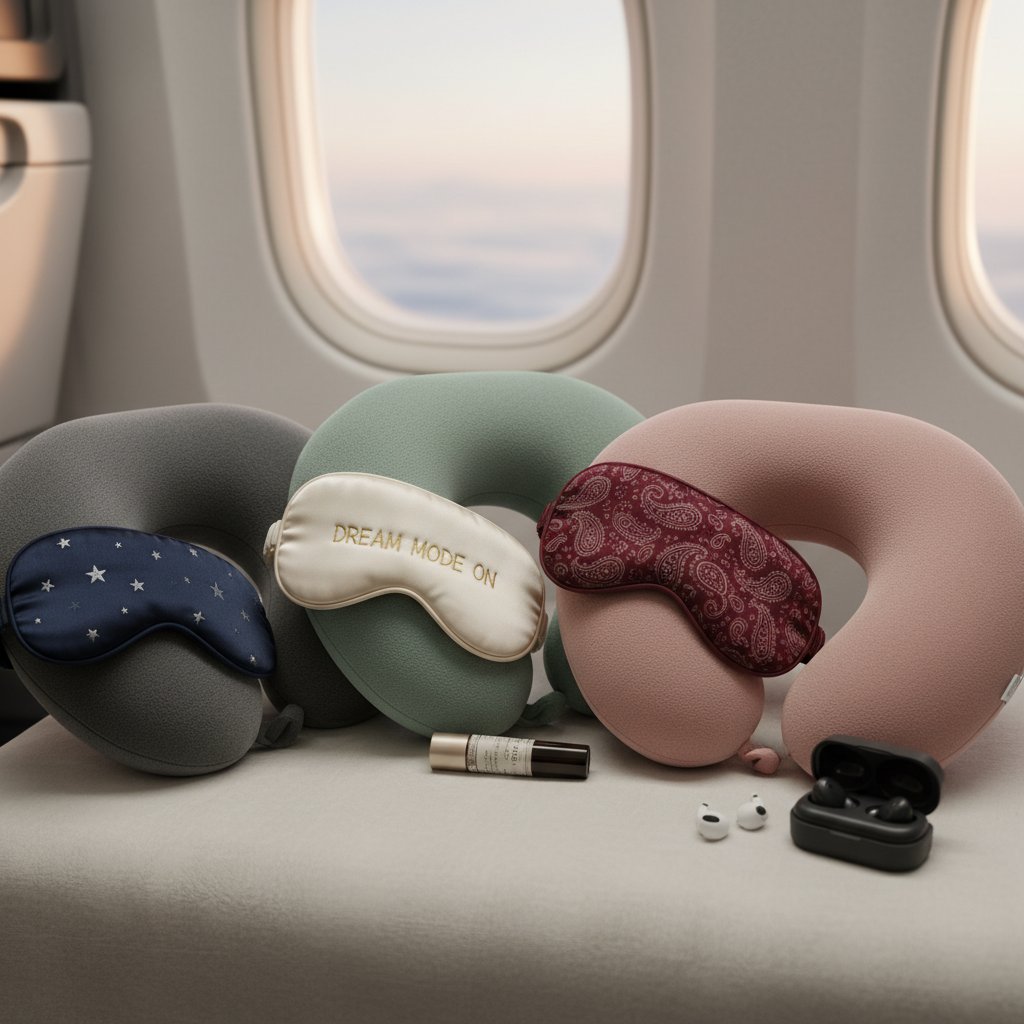 Long Haul Flight Essentials Neck Pillows and Eye Masks