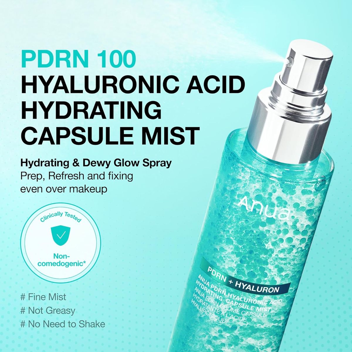 Anua PDRN Collagen Glow Facial Serum Spray: Instant Plumping Hydration