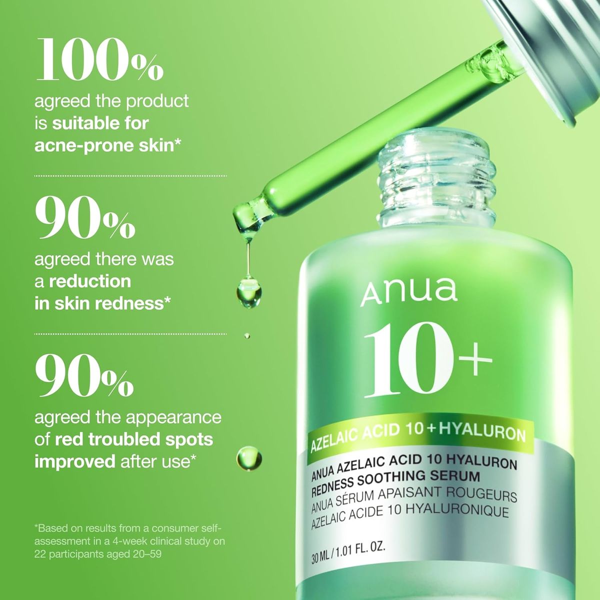 Anua Azelaic Acid 10 Hyaluron Serum: Redness Soothing