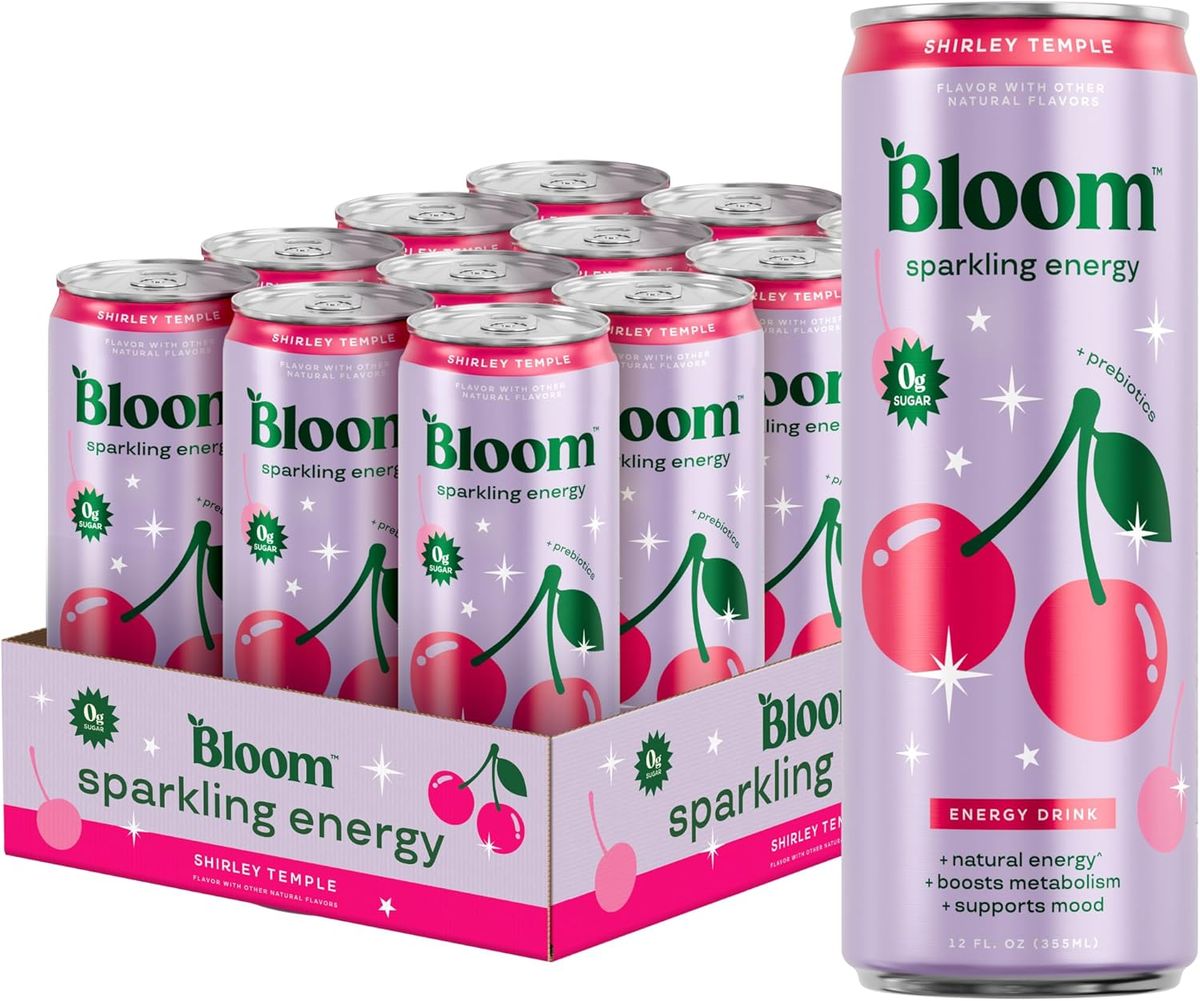 Bloom Nutrition Sparkling Energy: Zero Sugar, 180mg Caffeine