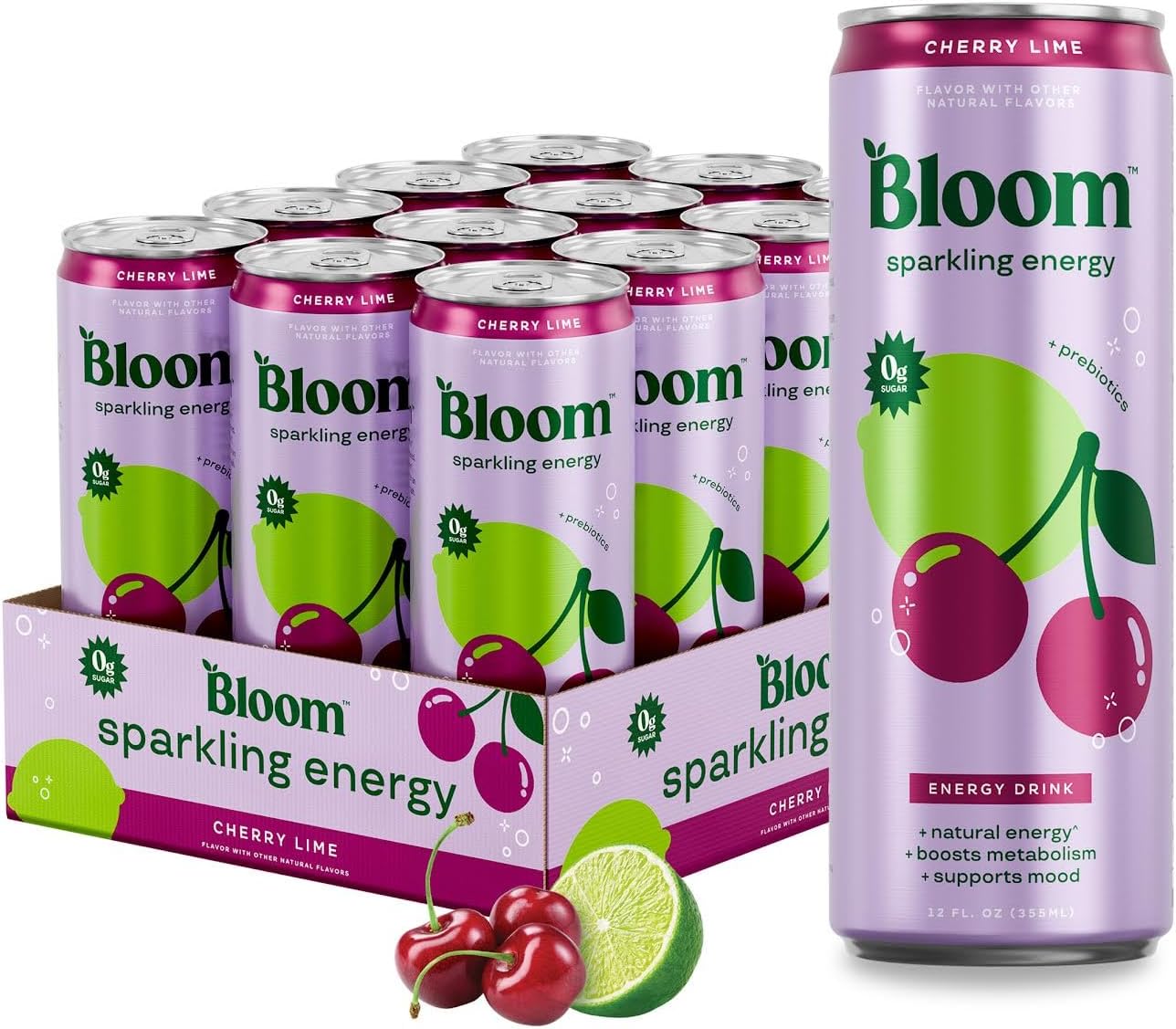 Bloom Nutrition Sparkling Energy: Zero Sugar, 180mg Caffeine