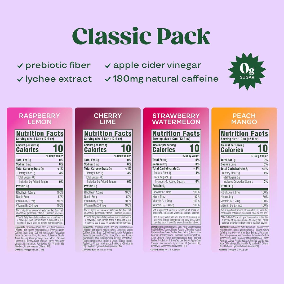 Bloom Nutrition Sparkling Energy Drink Variety Pack: Natural Caffeine Boost
