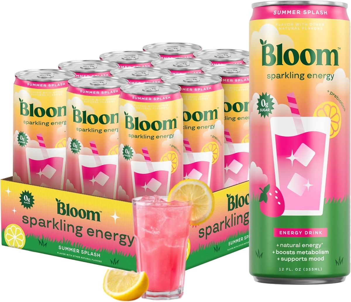 Bloom Nutrition Sparkling Energy Drink Variety Pack: Natural Caffeine Boost