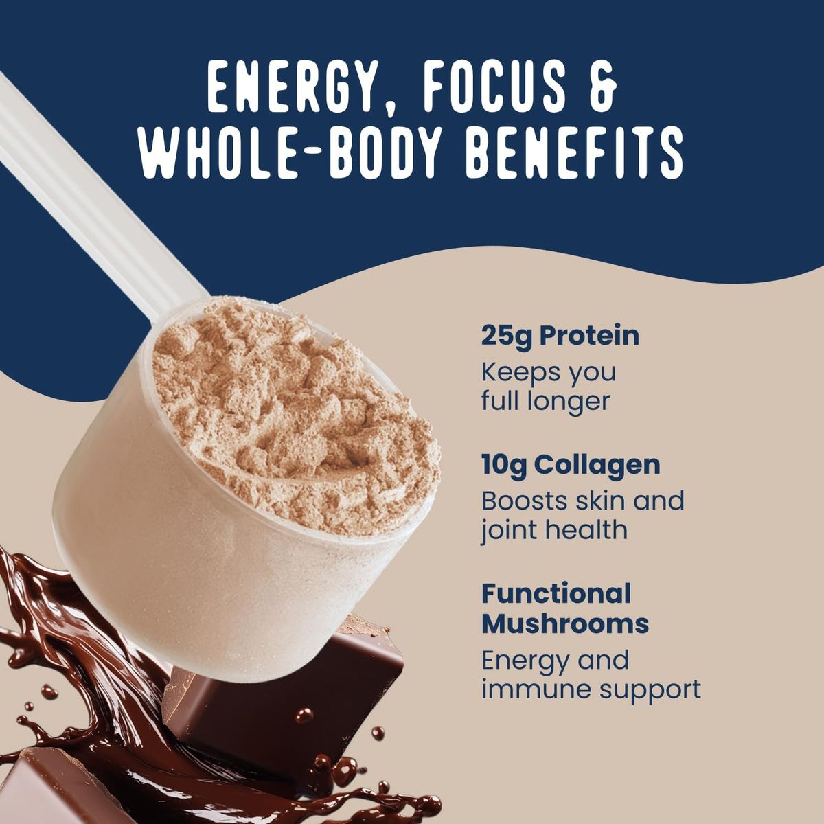 FlavCity Chocolate All in One Protein Shake – Meal Alternative + Collagen