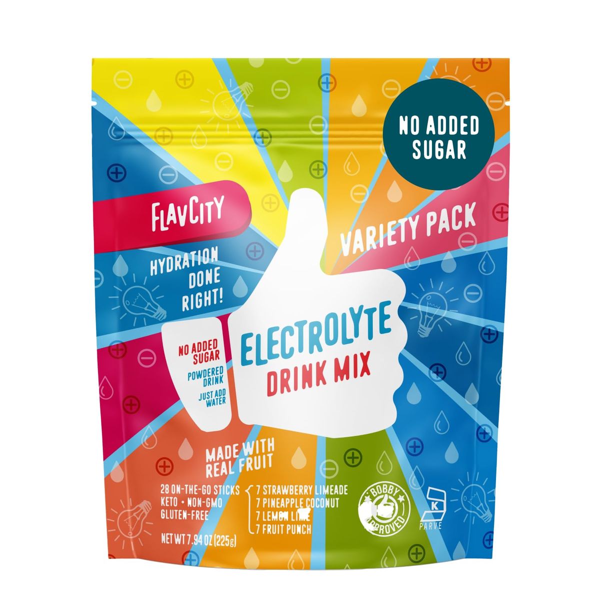 FlavCity Electrolytes: Real Fruit Hydration Packets