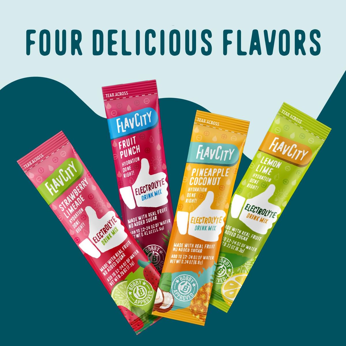 FlavCity Electrolytes: Real Fruit Hydration Packets