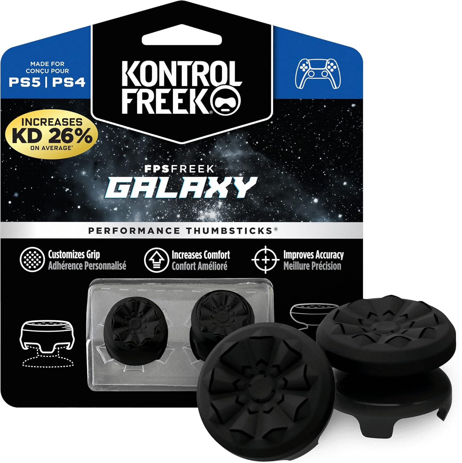 KontrolFreek FPS Freek Galaxy Black for PS5/PS4