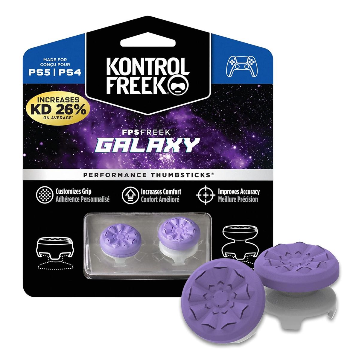 KontrolFreek FPS Freek Galaxy Purple Thumbsticks (PS4/PS5)