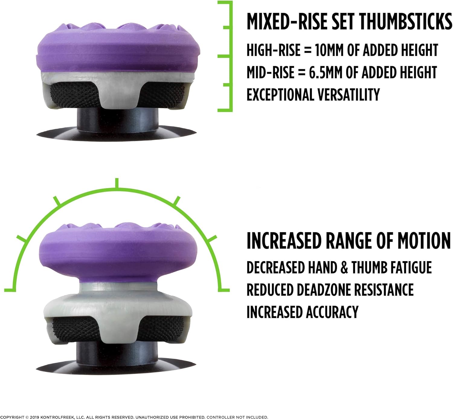 KontrolFreek Galaxy Purple Thumbsticks – Dominate Your Xbox Game