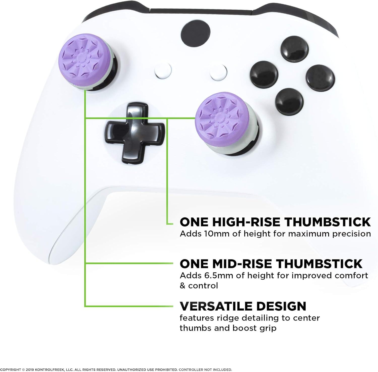 KontrolFreek Galaxy Purple Thumbsticks – Dominate Your Xbox Game