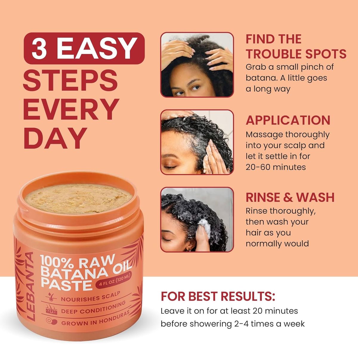 Lebanta Haircare: 100% Pure Organic Batana Oil for Hair Growth