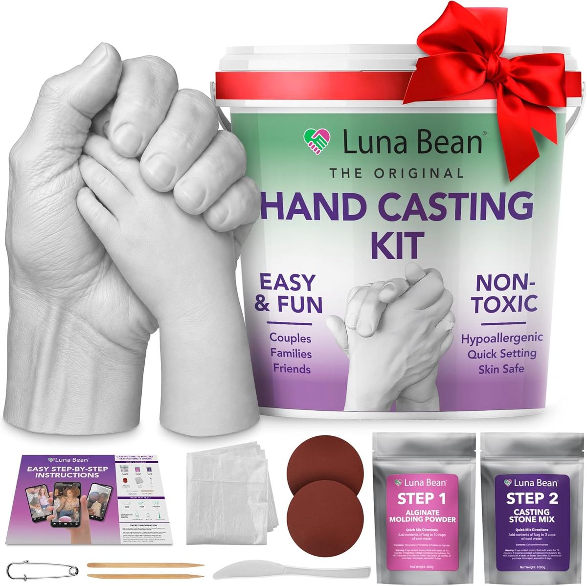 Luna Bean Hand Casting Kit – The Original Hand Mold Kit for Couples