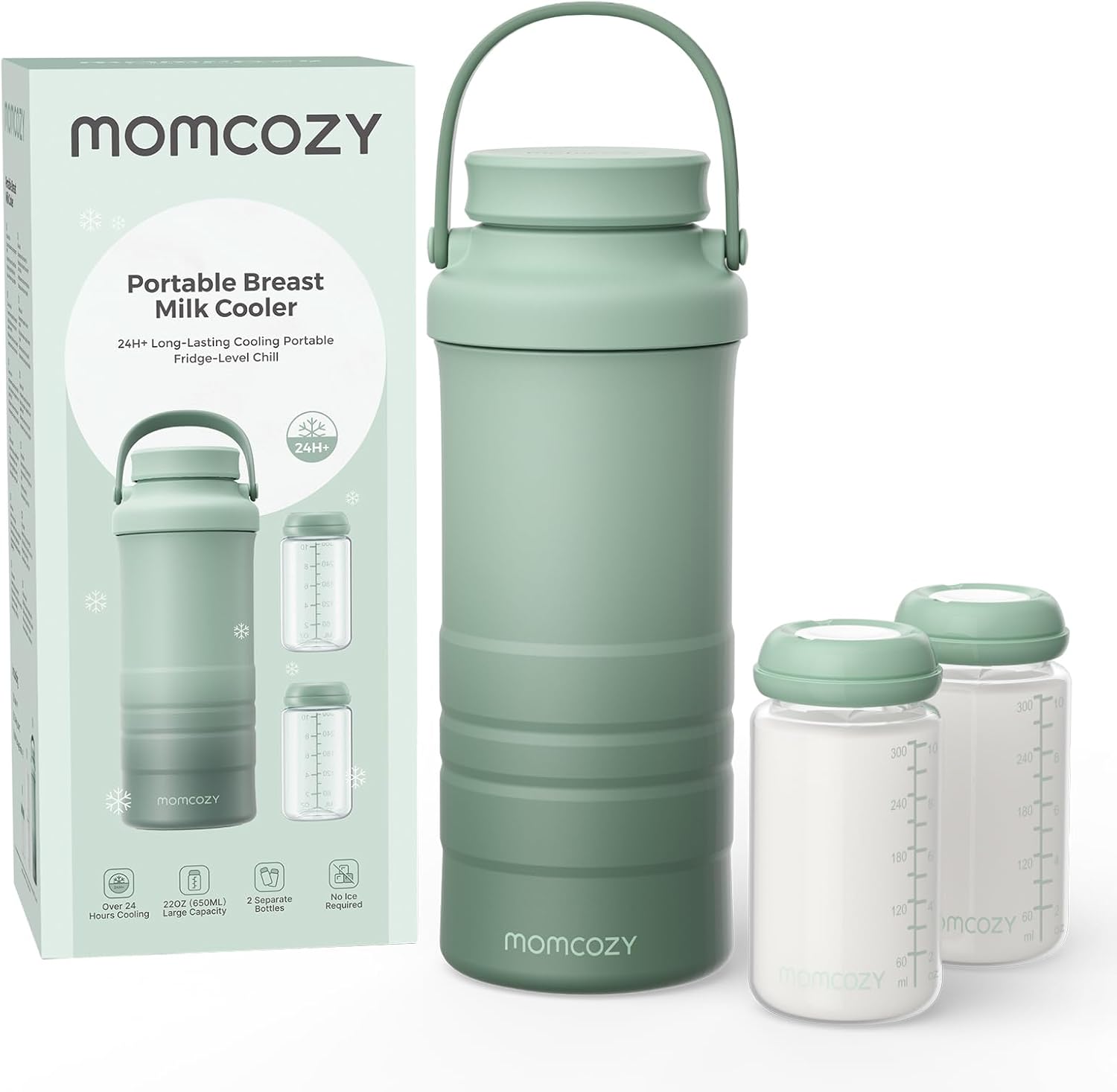 Momcozy 22oz Portable Breast Milk Cooler: 24-Hour Cooling for Busy Moms