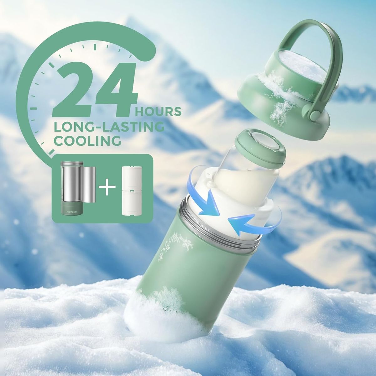 Momcozy 22oz Portable Breast Milk Cooler: 24-Hour Cooling for Busy Moms