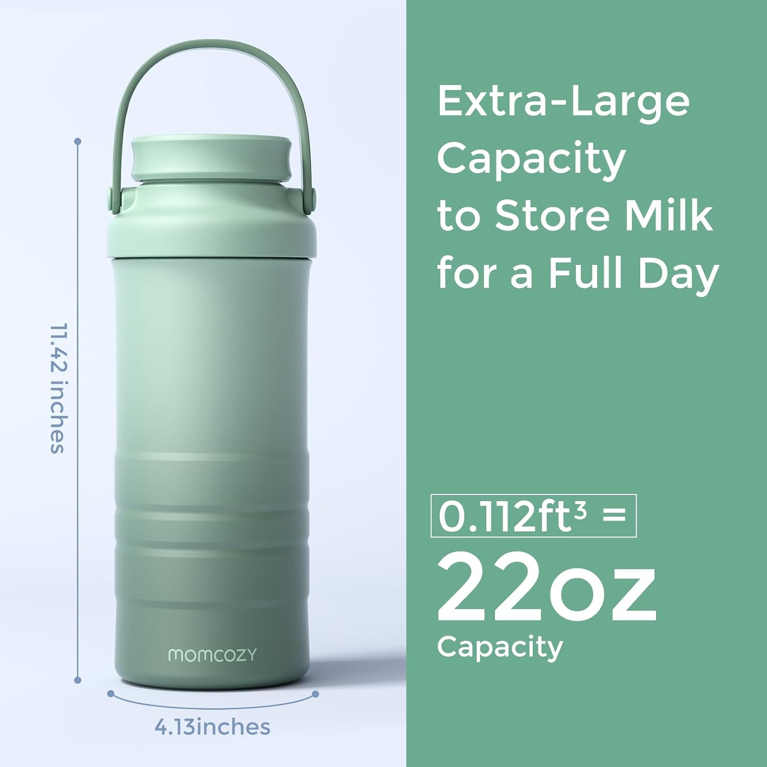 Momcozy 22oz Portable Breast Milk Cooler: 24-Hour Cooling for Busy Moms