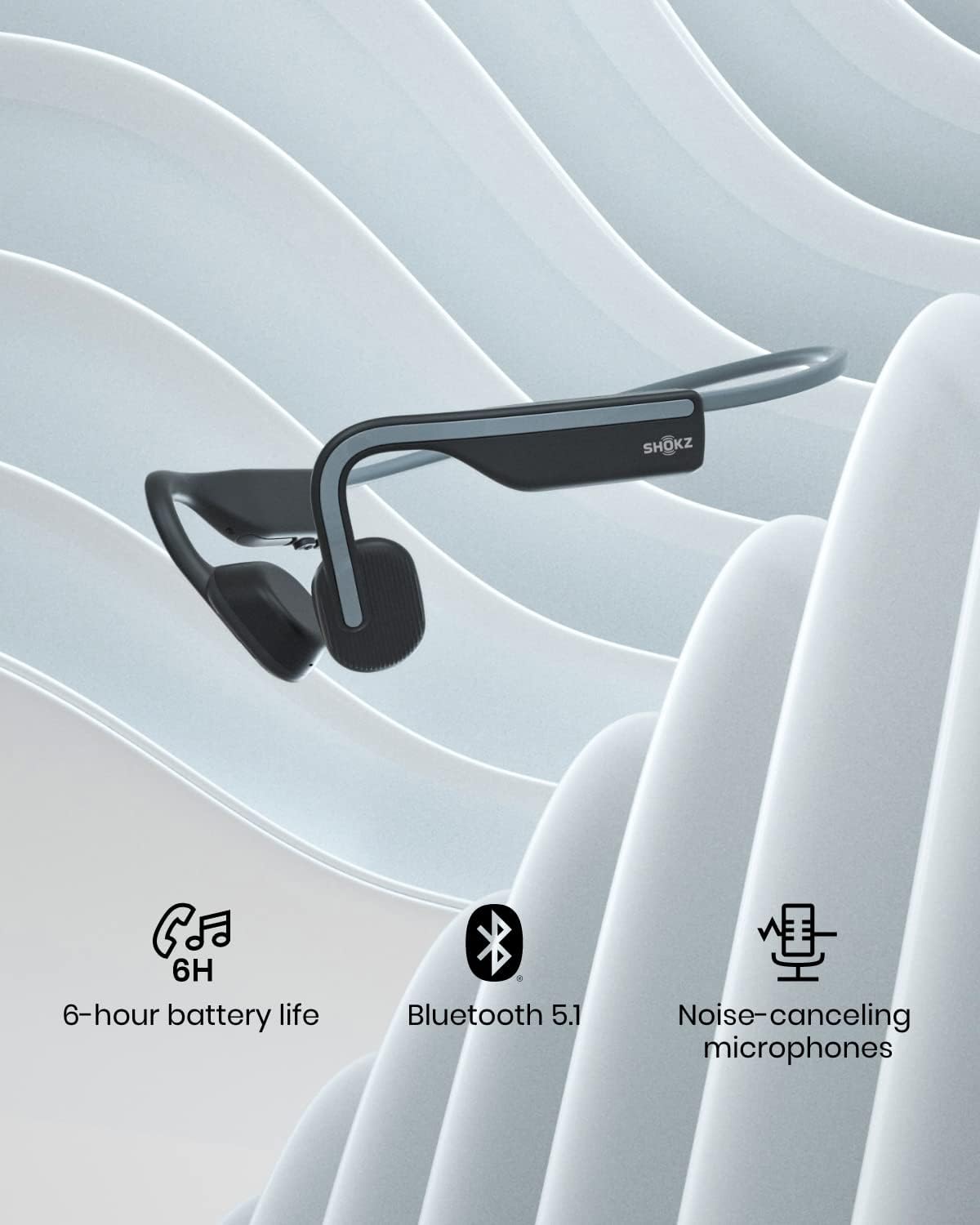 Shokz OpenMove: Open-Ear Bone Conduction Sport Headphones