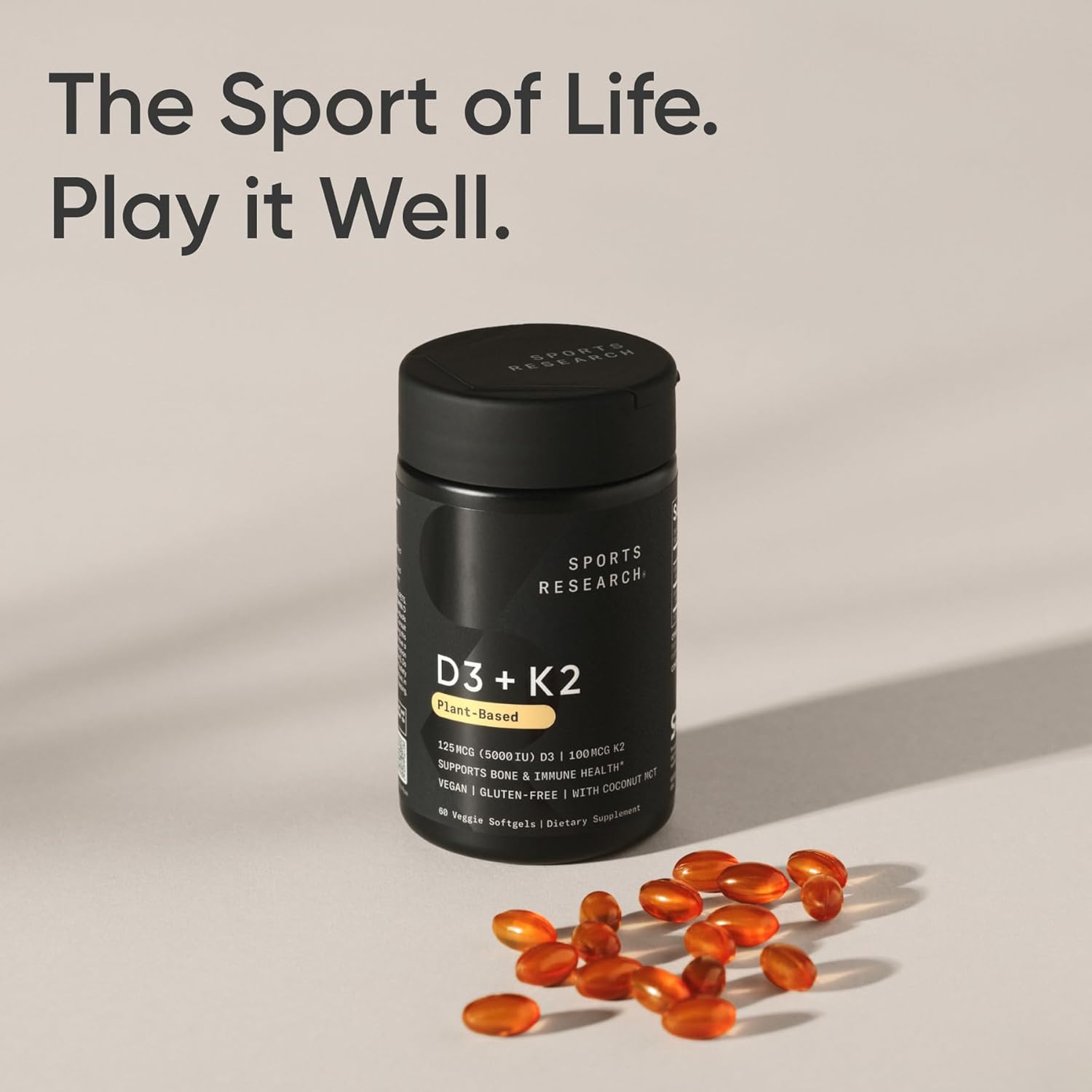 Sports Research & Sweet Sweat: Vegan D3+K2 for Bone & Immune Health