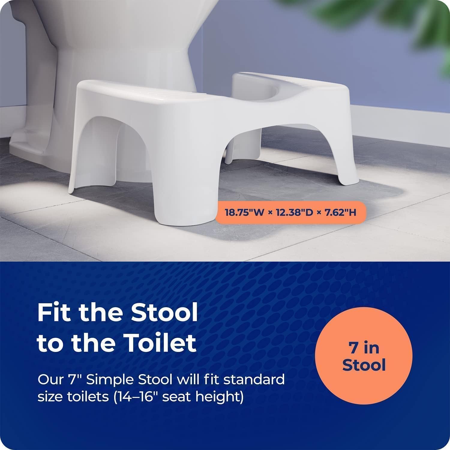 Squatty Potty Simple Curve: The 7" White Stool for Better Wellness
