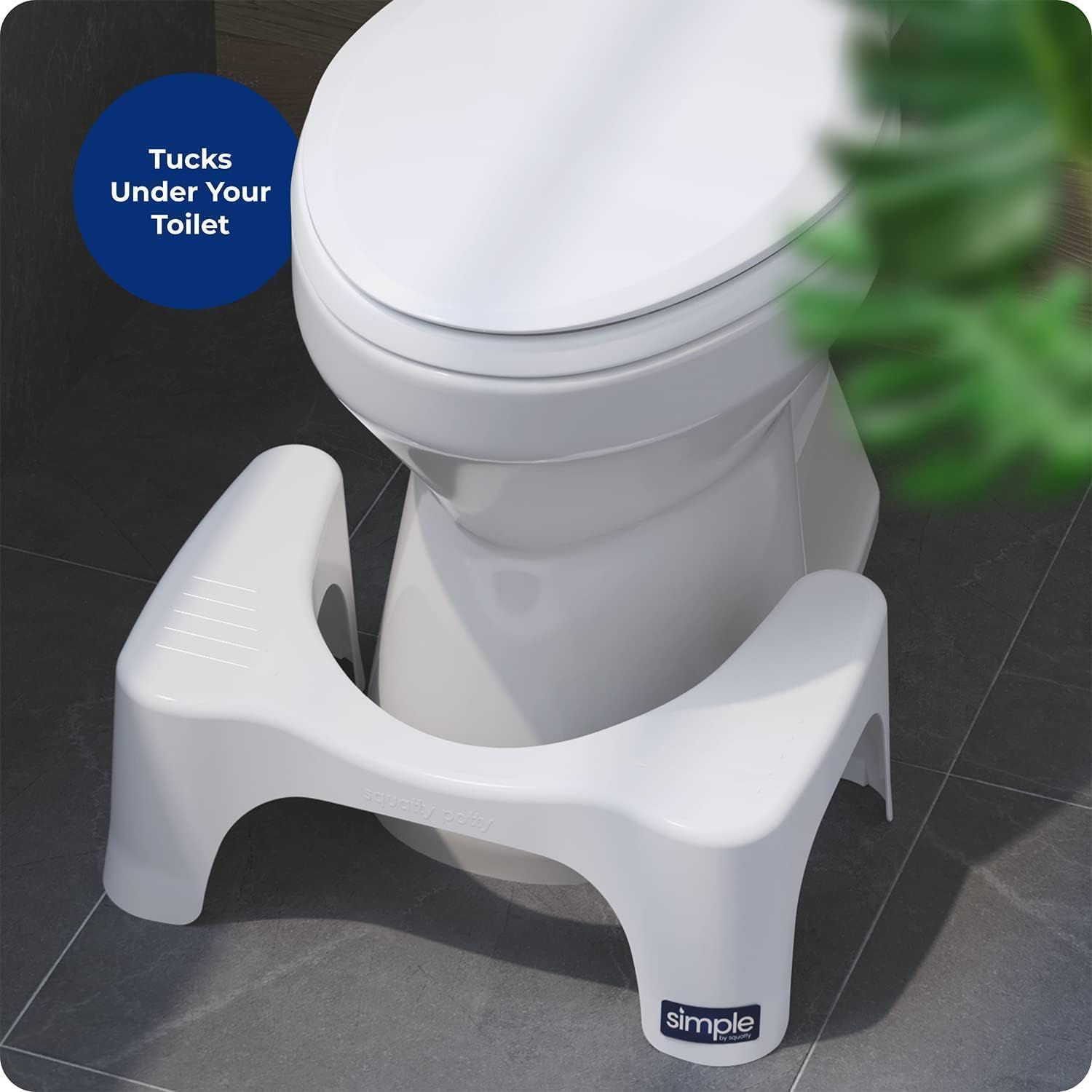 Squatty Potty Simple Curve: The 7" White Stool for Better Wellness