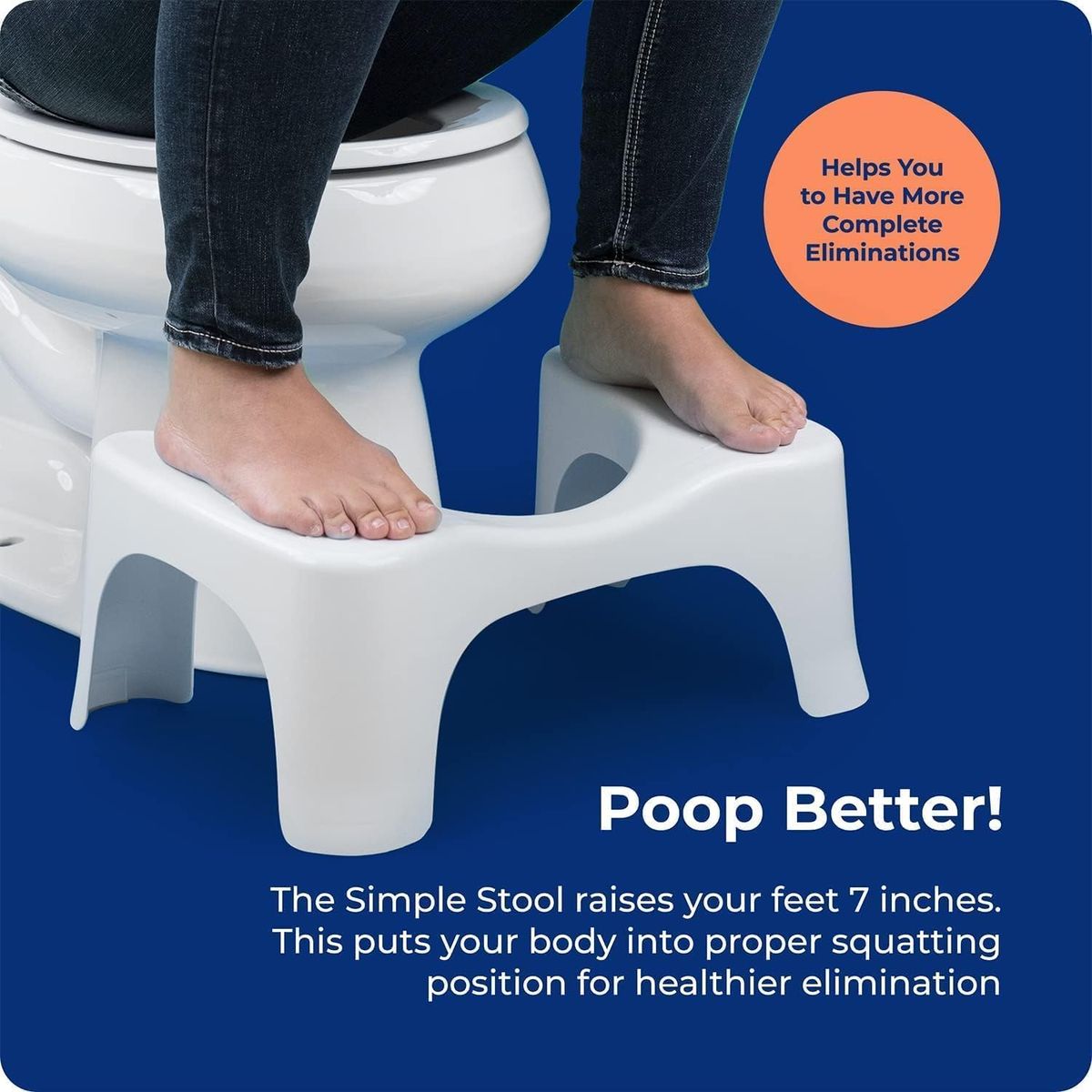 Squatty Potty Simple Curve: The 7" White Stool for Better Wellness