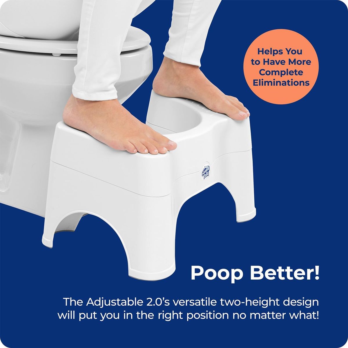 Squatty Potty Adjustable 2.0 Toilet Stool – Better Bathroom Health