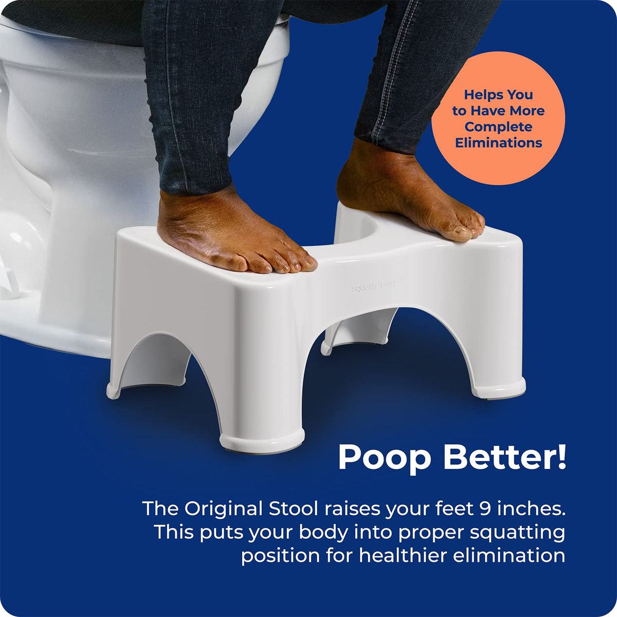 Squatty Potty The Original Bathroom Toilet Stool, 9-Inch White