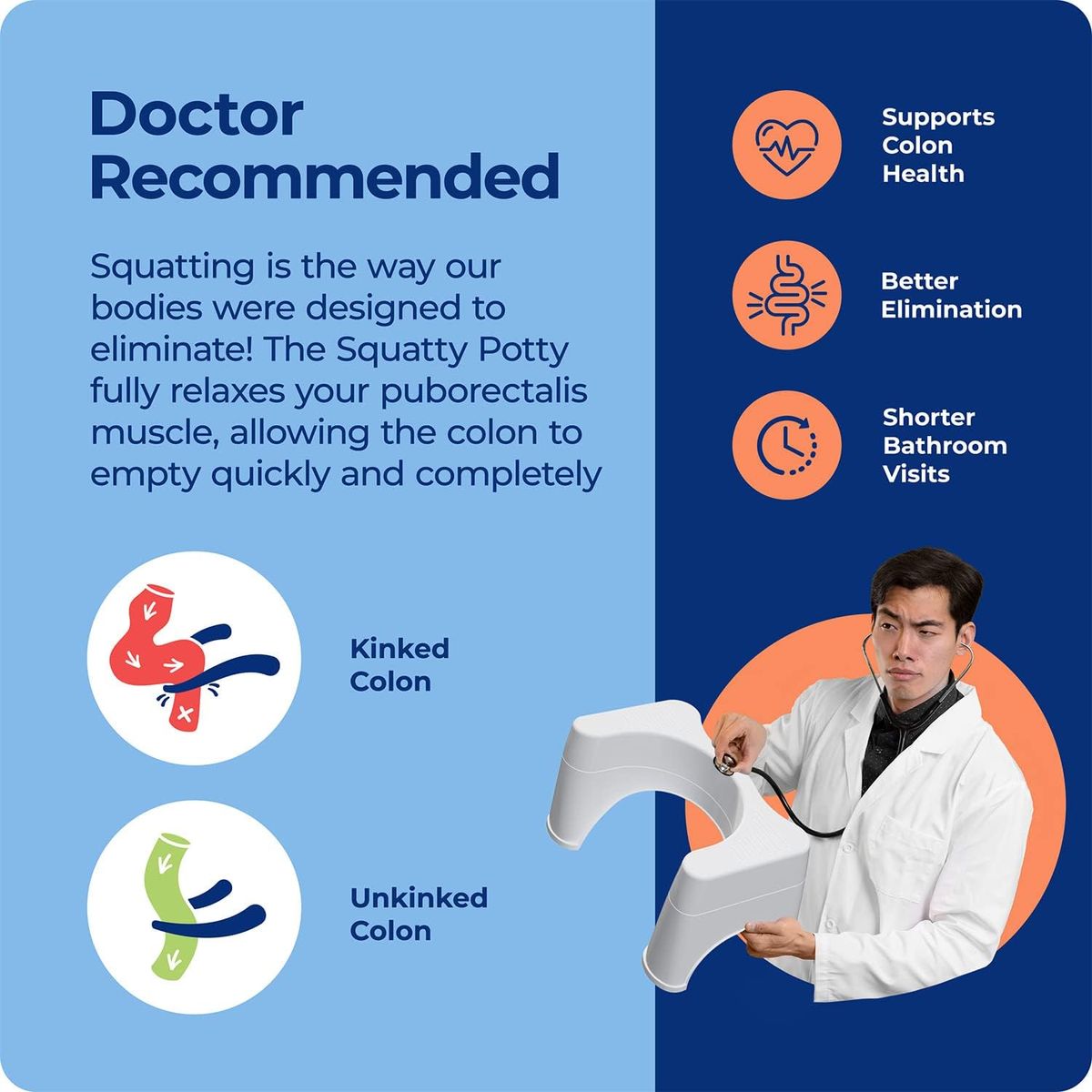 Squatty Potty Adjustable 2.0 Toilet Stool – Better Bathroom Health