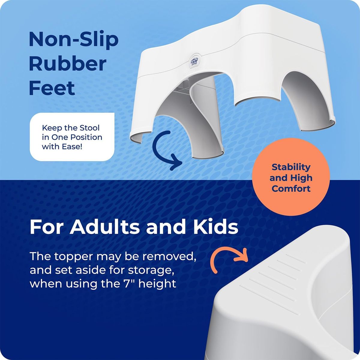 Squatty Potty Adjustable 2.0 Toilet Stool – Better Bathroom Health