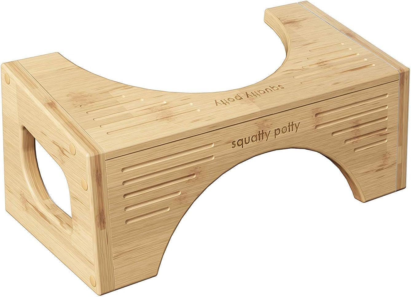 Squatty Potty Bamboo Flip: Adjustable Stool for Better Posture