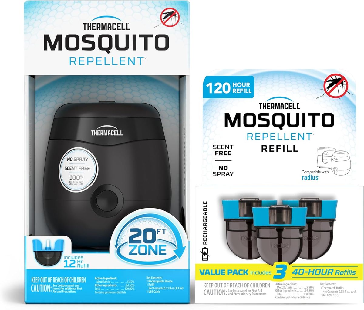 Thermacell E-ZoneGuard: 20-Foot Scent-Free Mosquito Protection