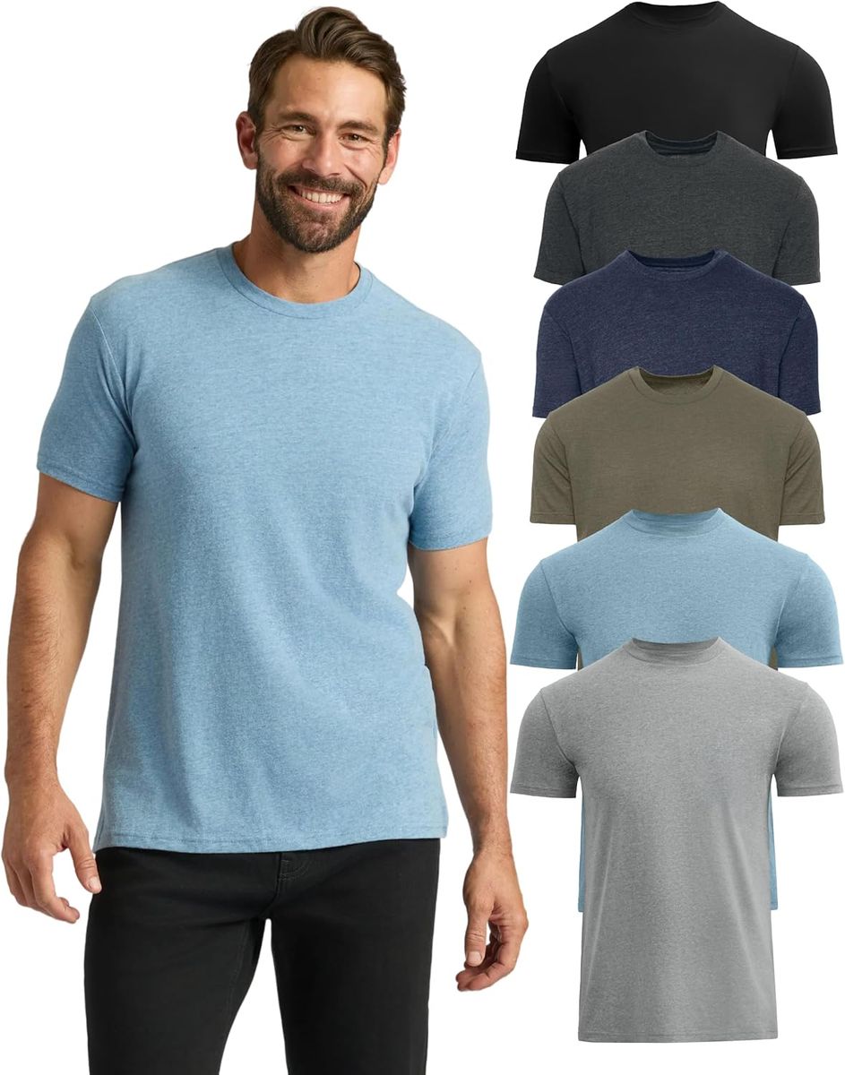 True Classic 6-Pack Crew Neck T-Shirts for Men