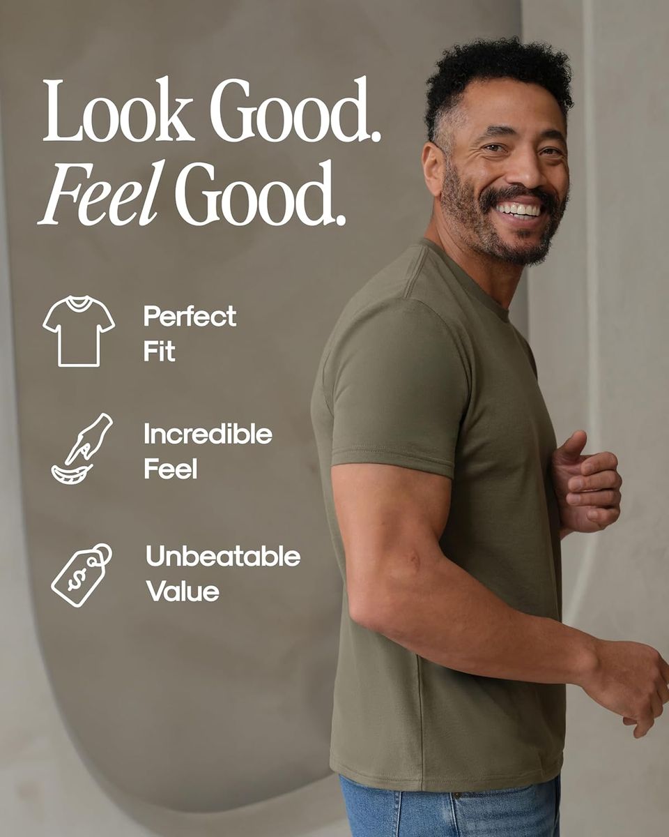 True Classic 6-Pack Crew Neck T-Shirts for Men