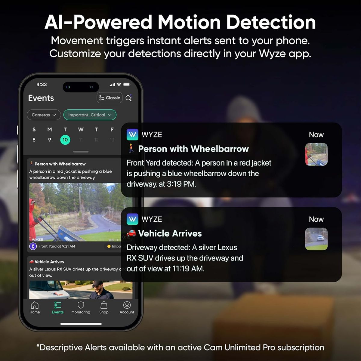 Wyze Window Camera: Smart Security with Color Night Vision & AI